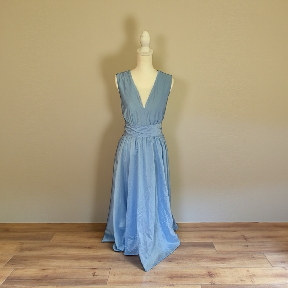 Womens V-Neck Full Skirt Maxi Dress Ynonyme Size M
